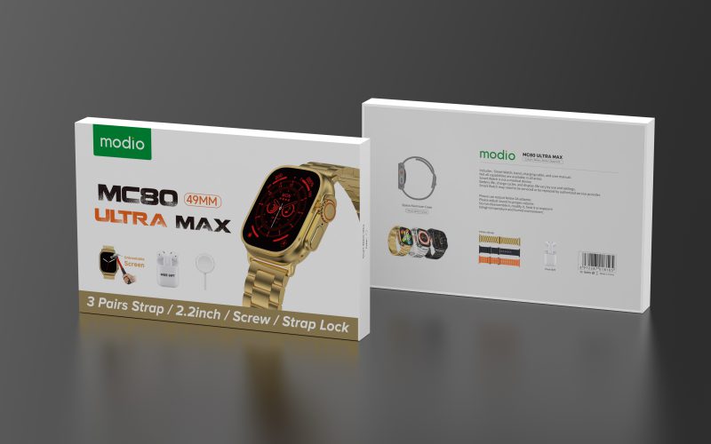 ساعت هوشمند مودیو مدل MC80 Ultra Max همراه با هندزفری